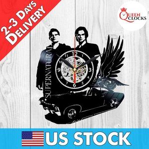 Supernatural Vinyl Clock Wall Decor Birthday Gift
